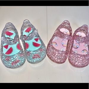 EUC Baby girl’s jelly shoe bundle.